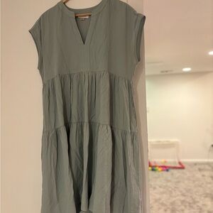 Calvin Klein Textured Sleeveless Dress in Light Blue